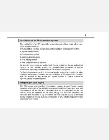 toyota hilux 2019 owners manual rhd and lhd